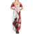 Custom England Rugby Family Matching Summer Maxi Dress and Hawaiian Shirt Red Rose Sporty Style - Wonder Print Shop