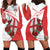 Custom England Rugby Hoodie Dress Red Rose Sporty Style - Wonder Print Shop