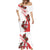 Custom England Rugby Mermaid Dress Red Rose Sporty Style - Wonder Print Shop