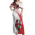 Custom England Rugby Off Shoulder Maxi Dress Red Rose Sporty Style - Wonder Print Shop