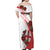 Custom England Rugby Off Shoulder Maxi Dress Red Rose Sporty Style - Wonder Print Shop