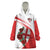 Custom England Rugby Wearable Blanket Hoodie Red Rose Sporty Style