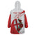 Custom England Rugby Wearable Blanket Hoodie Red Rose Sporty Style