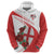 Custom England Rugby Zip Hoodie Red Rose Sporty Style