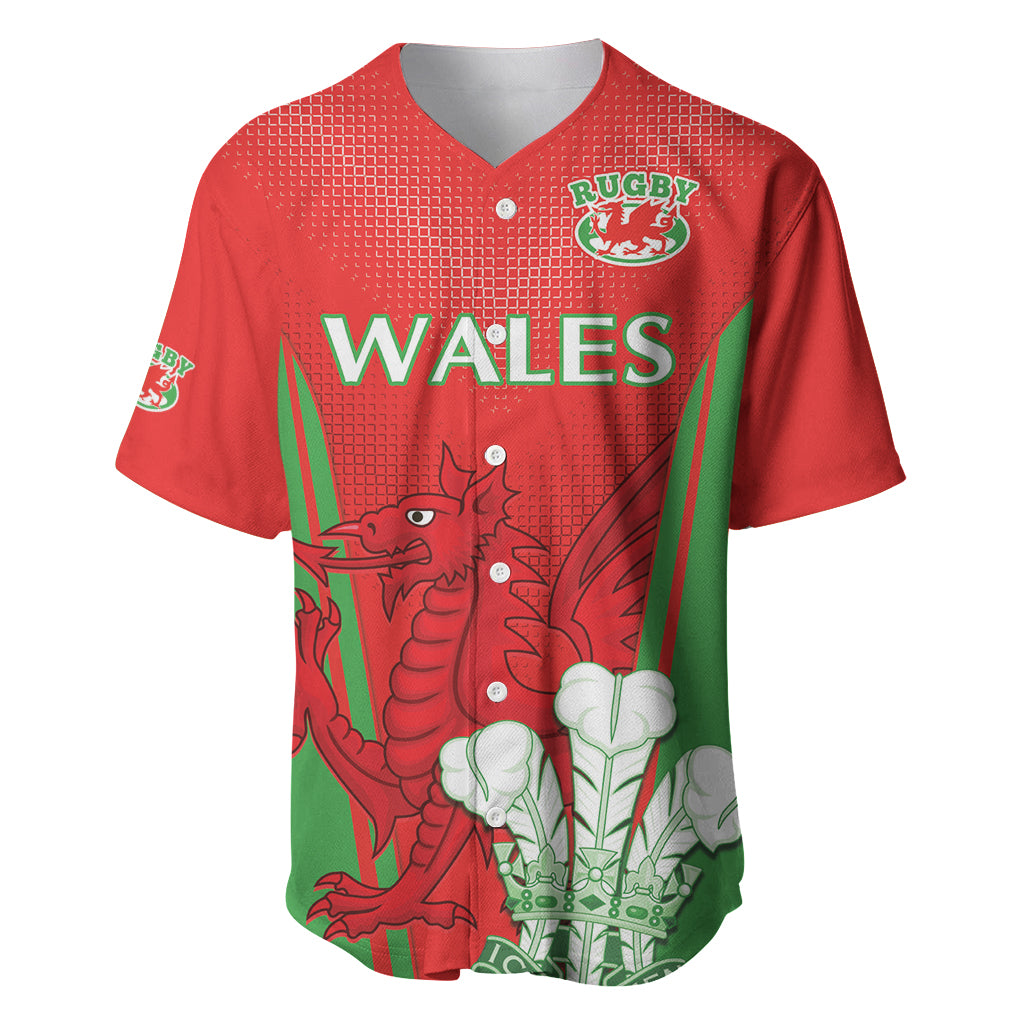 Custom Wales Rugby Baseball Jersey With Prince of Waless Feathers Go Cymru LT9 - Wonder Print Shop