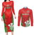 Custom Wales Rugby Couples Matching Long Sleeve Bodycon Dress and Long Sleeve Button Shirt With Prince of Waless Feathers Go Cymru LT9 - Wonder Print Shop