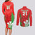 Custom Wales Rugby Couples Matching Long Sleeve Bodycon Dress and Long Sleeve Button Shirt With Prince of Waless Feathers Go Cymru LT9 - Wonder Print Shop