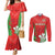 Custom Wales Rugby Couples Matching Mermaid Dress and Long Sleeve Button Shirt With Prince of Waless Feathers Go Cymru