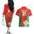 Custom Wales Rugby Couples Matching Off The Shoulder Long Sleeve Dress and Hawaiian Shirt With Prince of Waless Feathers Go Cymru LT9 - Wonder Print Shop