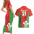 Custom Wales Rugby Couples Matching Short Sleeve Bodycon Dress and Hawaiian Shirt With Prince of Waless Feathers Go Cymru LT9 - Wonder Print Shop