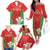 Custom Wales Rugby Family Matching Off Shoulder Long Sleeve Dress and Hawaiian Shirt With Prince of Waless Feathers Go Cymru - Wonder Print Shop