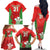 Custom Wales Rugby Family Matching Off Shoulder Long Sleeve Dress and Hawaiian Shirt With Prince of Waless Feathers Go Cymru - Wonder Print Shop