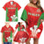 Custom Wales Rugby Family Matching Off Shoulder Short Dress and Hawaiian Shirt With Prince of Waless Feathers Go Cymru LT9 - Wonder Print Shop