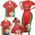 Custom Wales Rugby Family Matching Short Sleeve Bodycon Dress and Hawaiian Shirt With Prince of Waless Feathers Go Cymru - Wonder Print Shop