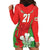 Custom Wales Rugby Hoodie Dress With Prince of Waless Feathers Go Cymru - Wonder Print Shop