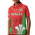 Custom Wales Rugby Kid Polo Shirt With Prince of Waless Feathers Go Cymru - Wonder Print Shop