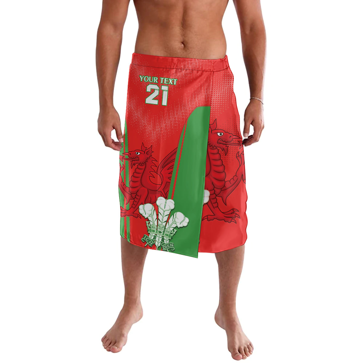 Custom Wales Rugby Lavalava With Prince of Waless Feathers Go Cymru - Wonder Print Shop