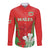 Custom Wales Rugby Long Sleeve Button Shirt With Prince of Waless Feathers Go Cymru - Wonder Print Shop