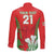 Custom Wales Rugby Long Sleeve Button Shirt With Prince of Waless Feathers Go Cymru - Wonder Print Shop