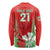 Custom Wales Rugby Long Sleeve Shirt With Prince of Waless Feathers Go Cymru - Wonder Print Shop