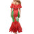 Custom Wales Rugby Mermaid Dress With Prince of Waless Feathers Go Cymru - Wonder Print Shop