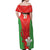 Custom Wales Rugby Off Shoulder Maxi Dress With Prince of Waless Feathers Go Cymru - Wonder Print Shop