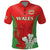 Custom Wales Rugby Polo Shirt With Prince of Waless Feathers Go Cymru - Wonder Print Shop