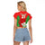 Custom Wales Rugby Raglan Cropped T Shirt With Prince of Waless Feathers Go Cymru - Wonder Print Shop