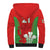 Custom Wales Rugby Sherpa Hoodie With Prince of Waless Feathers Go Cymru