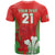 Custom Wales Rugby T Shirt With Prince of Waless Feathers Go Cymru