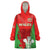 Custom Wales Rugby Wearable Blanket Hoodie With Prince of Waless Feathers Go Cymru