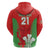 Custom Wales Rugby Zip Hoodie With Prince of Waless Feathers Go Cymru