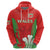 Custom Wales Rugby Zip Hoodie With Prince of Waless Feathers Go Cymru