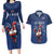 Custom France Rugby Couples Matching Long Sleeve Bodycon Dress and Hawaiian Shirt Le XV de France Gallic Rooster LT9 - Wonder Print Shop