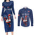 Custom France Rugby Couples Matching Long Sleeve Bodycon Dress and Long Sleeve Button Shirt Le XV de France Gallic Rooster LT9 - Wonder Print Shop