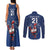 Custom France Rugby Couples Matching Tank Maxi Dress and Long Sleeve Button Shirt Le XV de France Gallic Rooster LT9 - Wonder Print Shop