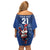 Custom France Rugby Family Matching Off Shoulder Short Dress and Hawaiian Shirt Le XV de France Gallic Rooster LT9 - Wonder Print Shop