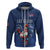 Custom France Rugby Hoodie Le XV de France Gallic Rooster - Wonder Print Shop