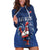 Custom France Rugby Hoodie Dress Le XV de France Gallic Rooster - Wonder Print Shop