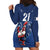 Custom France Rugby Hoodie Dress Le XV de France Gallic Rooster - Wonder Print Shop