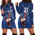 Custom France Rugby Hoodie Dress Le XV de France Gallic Rooster - Wonder Print Shop