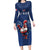 Custom France Rugby Long Sleeve Bodycon Dress Le XV de France Gallic Rooster - Wonder Print Shop