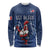 Custom France Rugby Long Sleeve Shirt Le XV de France Gallic Rooster - Wonder Print Shop