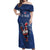 Custom France Rugby Off Shoulder Maxi Dress Le XV de France Gallic Rooster - Wonder Print Shop