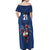 Custom France Rugby Off Shoulder Maxi Dress Le XV de France Gallic Rooster - Wonder Print Shop