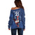 Custom France Rugby Off Shoulder Sweater Le XV de France Gallic Rooster - Wonder Print Shop