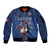 Custom France Rugby Sleeve Zip Bomber Jacket Le XV de France Gallic Rooster - Wonder Print Shop