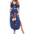 Custom France Rugby Summer Maxi Dress Le XV de France Gallic Rooster