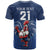 Custom France Rugby T Shirt Le XV de France Gallic Rooster - Wonder Print Shop