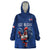 Custom France Rugby Wearable Blanket Hoodie Le XV de France Gallic Rooster - Wonder Print Shop